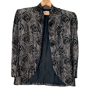 Jewelry Brocade (Rose Pattern) Evening Blazer in Women's Size M